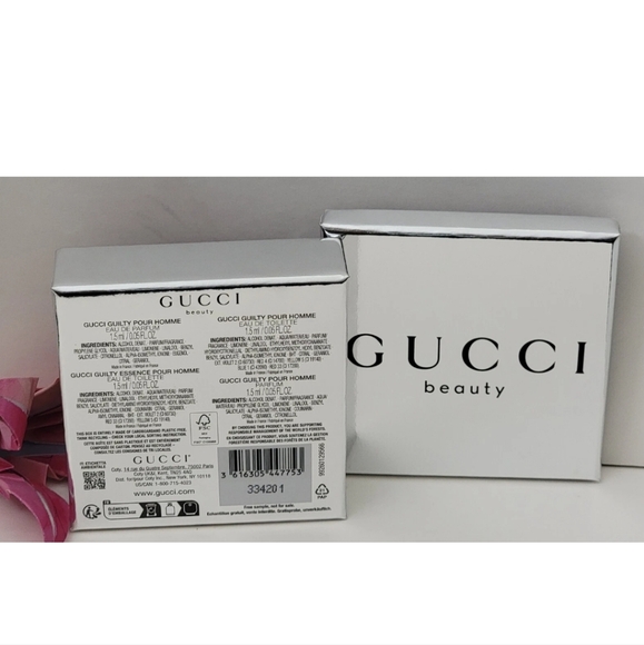 GUCCI GUILTY MEN 4 PC SAMPLER, Guilty EDT, EDP, PARFUM, ESSENCE 0.05 FL OZ VIALS - Picture 3 of 5